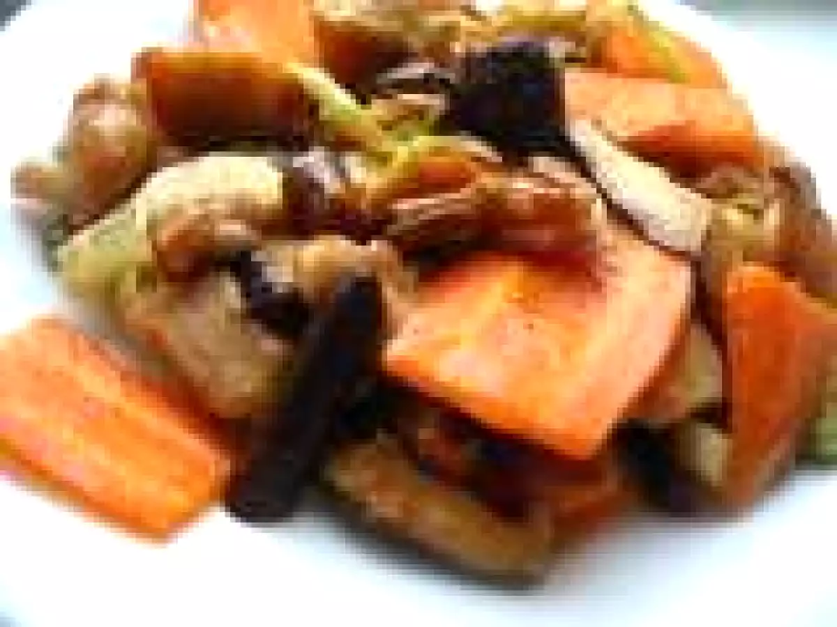 Pui cu ciuperci negre shiitake