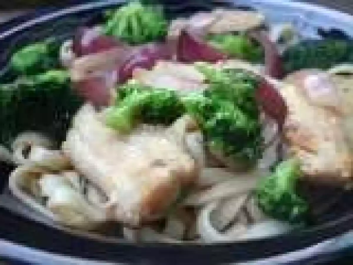 Udon cu peste si legume