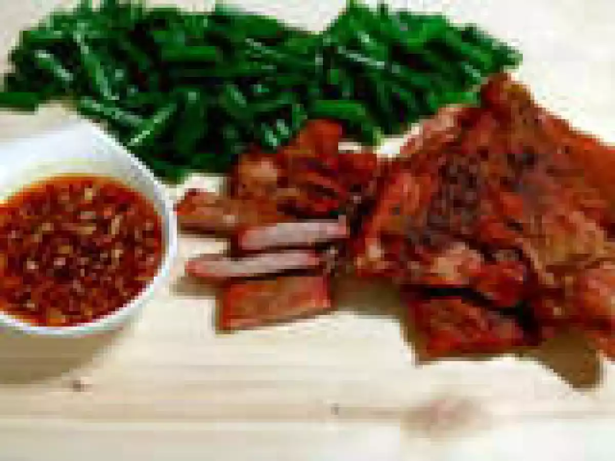 Porc cu 5 arome si sos de soia cu ardei dulce-iute