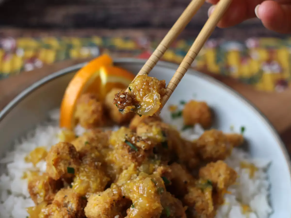 Rețetă Tofu crocant cu portocale, în stilul „orange chicken”