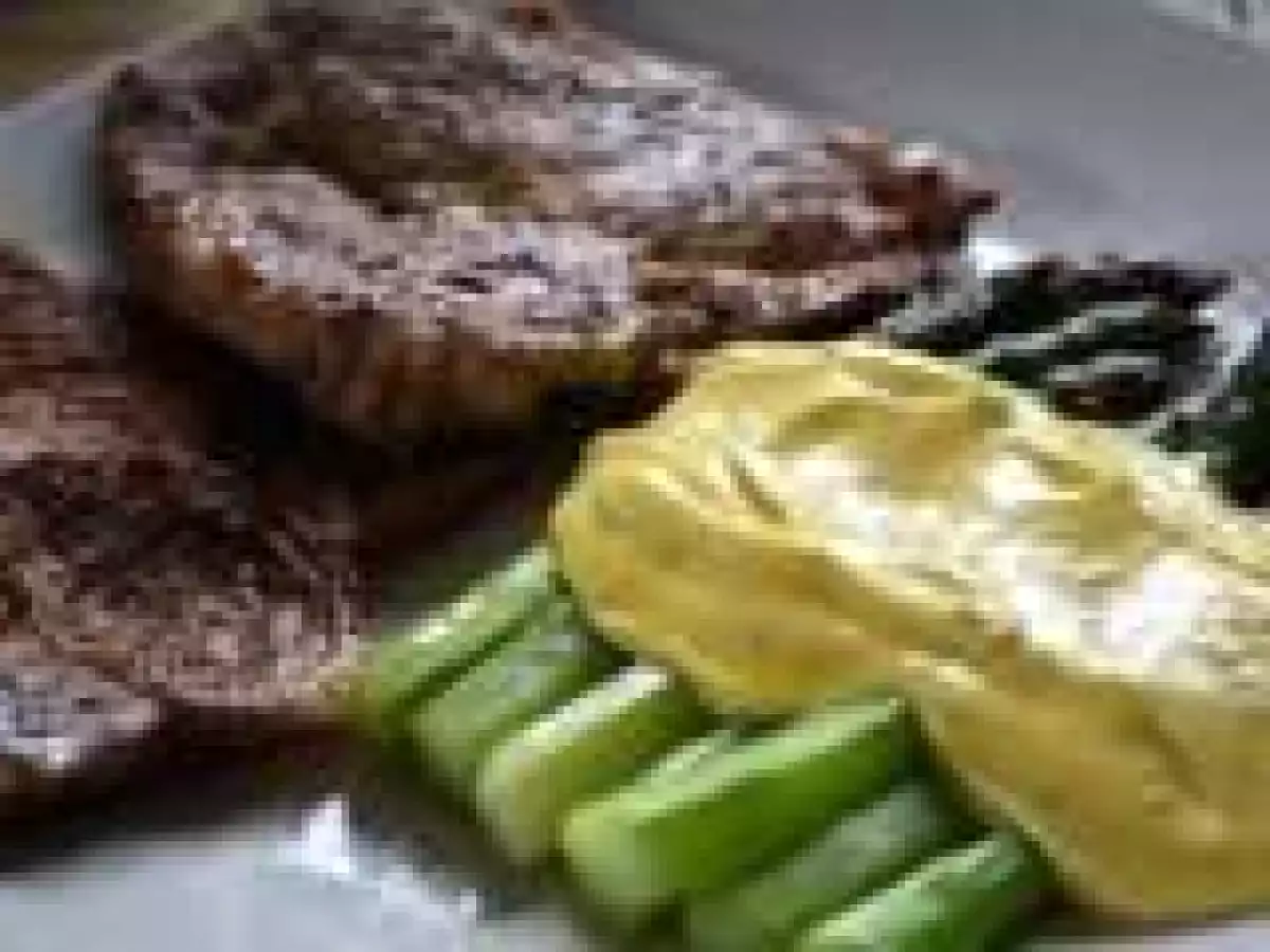 Gratar de porc cu sparanghel