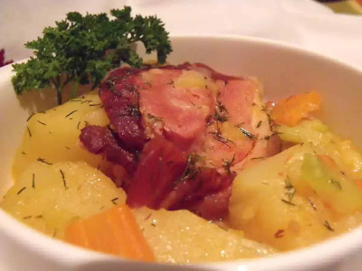 Rețetă Jambon de porc cu legume