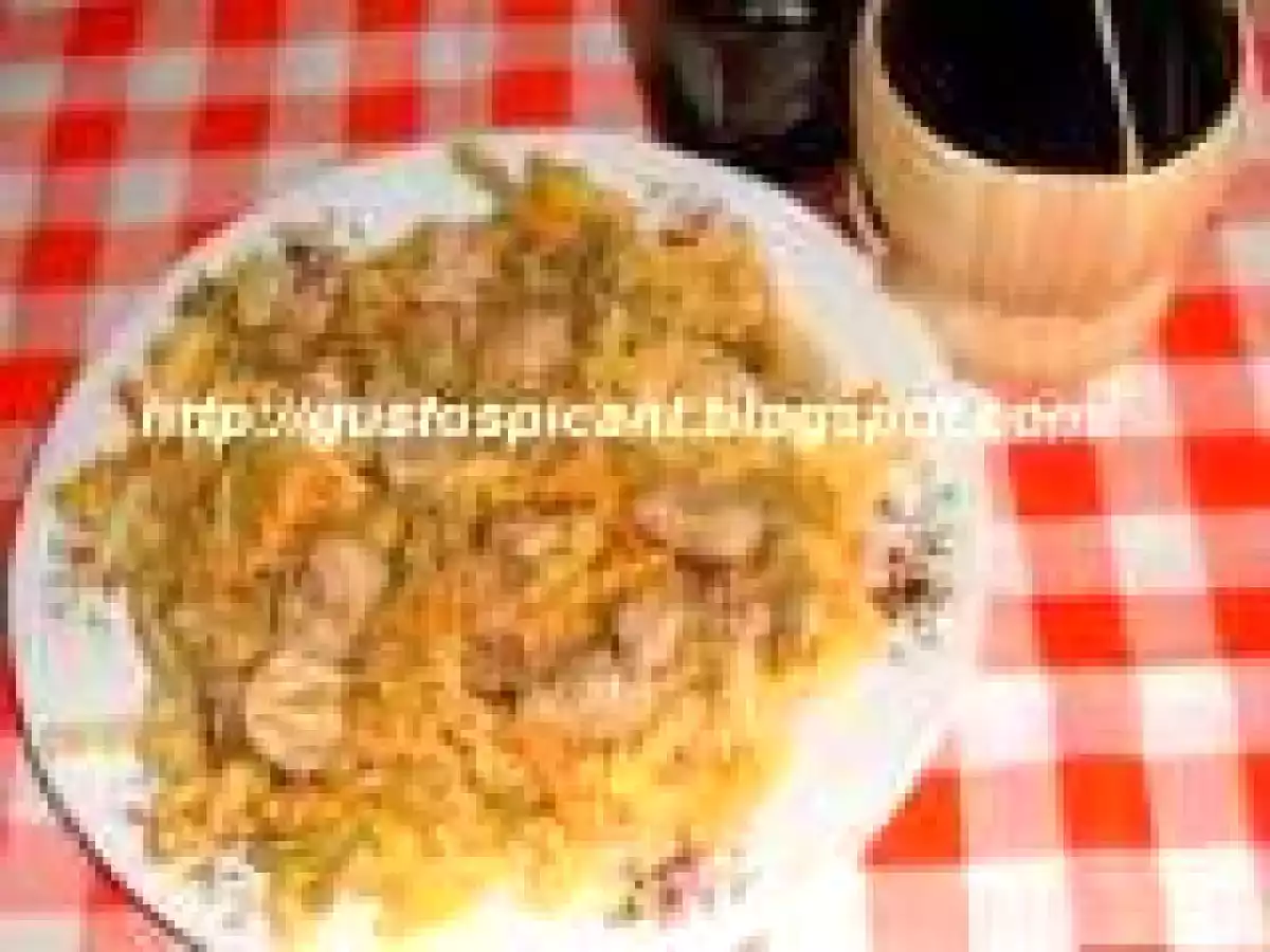 Fusilli cu legume ?i pui