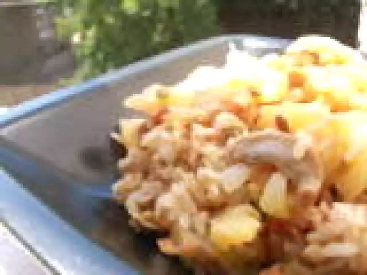 Orez brun cu ciuperci si dovlecel