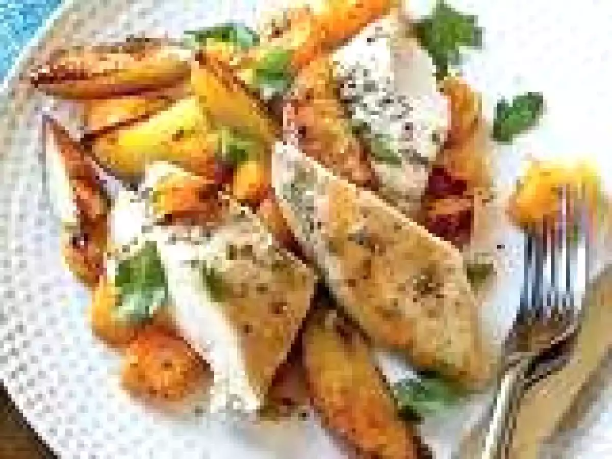 Friptura de pui cu cartofi si unt