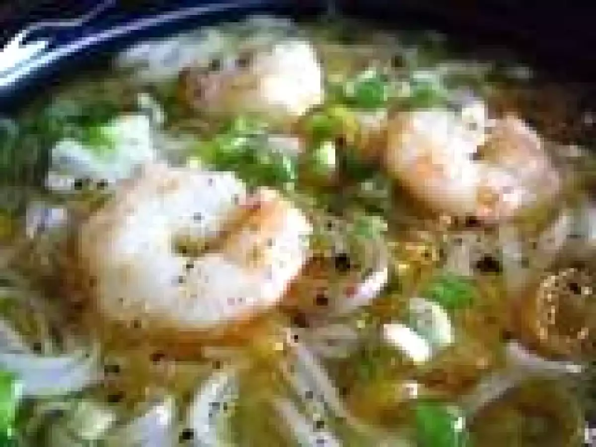 Supa de creveti iute-acrisoara, peste la cuptor