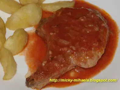 Rețetă Cotlet de porc in sos portughez
