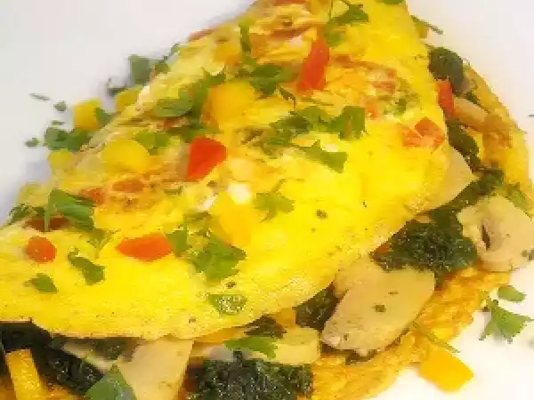 Rețetă Omleta cu ciuperci si spanac