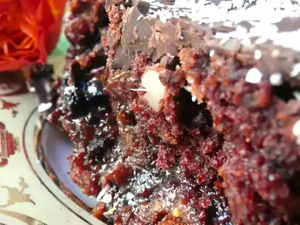 Rețetă Tort negresa cu dulceata de afine - de post