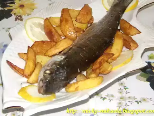 Rețetă Chefal cu usturoi si rozmarin