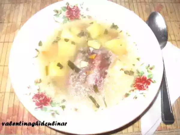 Rețetă Ciorba de cartofi cu afumatura si tarhon