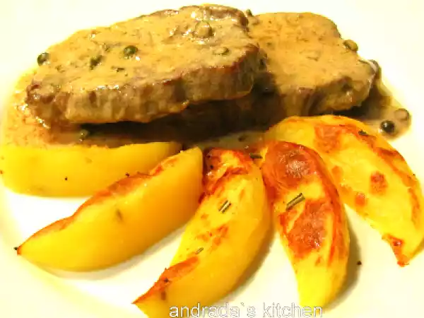 Rețetă Muschi de vitel in sos de piper verde