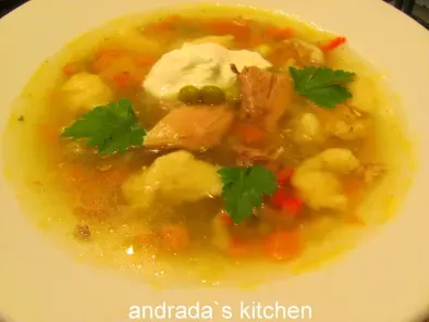 Rețetă Supa de mazare cu pui si galuste