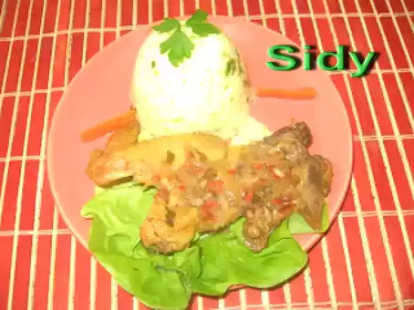 Rețetă Pilaf de orez cu tocanita de pui