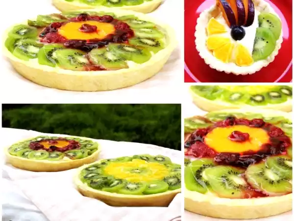 Rețetă Mini-tarte cu fructe si crema de vanilie