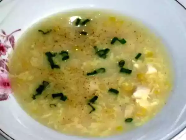 Rețetă Supa chineazeasca de pui cu porumb