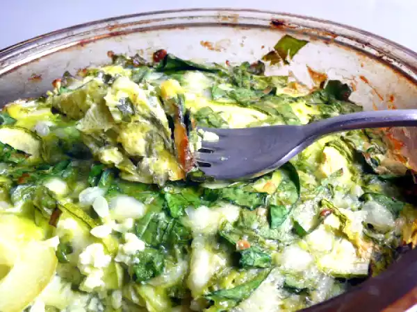 Rețetă Frittata cu spanac si dovlecel