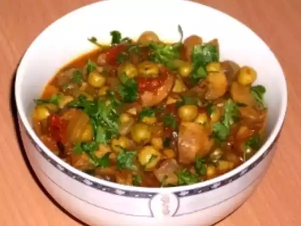 Rețetă Curry de ciuperci cu mazare