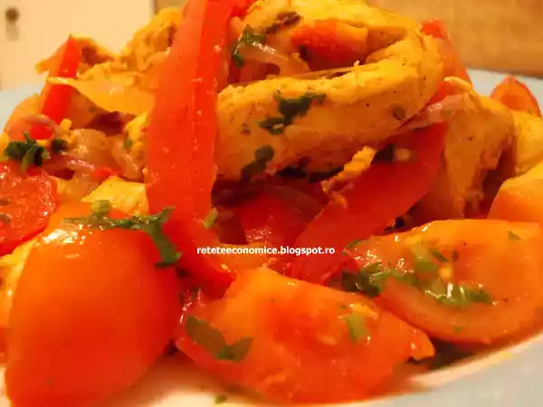Rețetă Fajitas de pui cu salsa de rosii