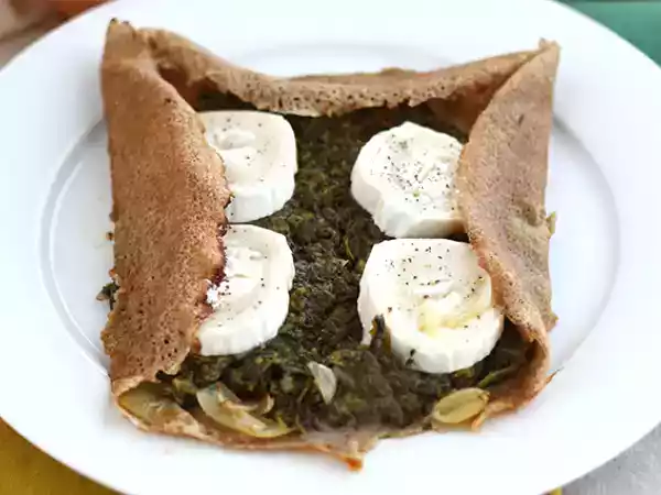 Rețetă Galette cu spanac si branza de capra