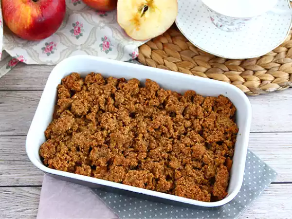Rețetă Crumble cu mere (vegan si fara gluten)