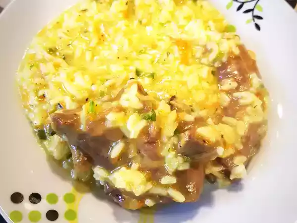 Rețetă Pilaf cu cocoș de tara