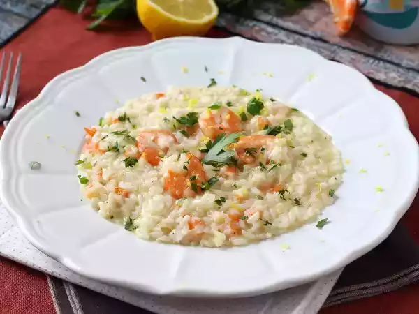 Rețetă Risotto cu creveți și lămâie