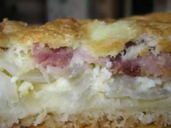 Rețetă Quiche cu ceapa si sunca