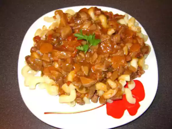 Rețetă Bourguignon de ciuperci cu paste / mushroom bourguignon with pasta