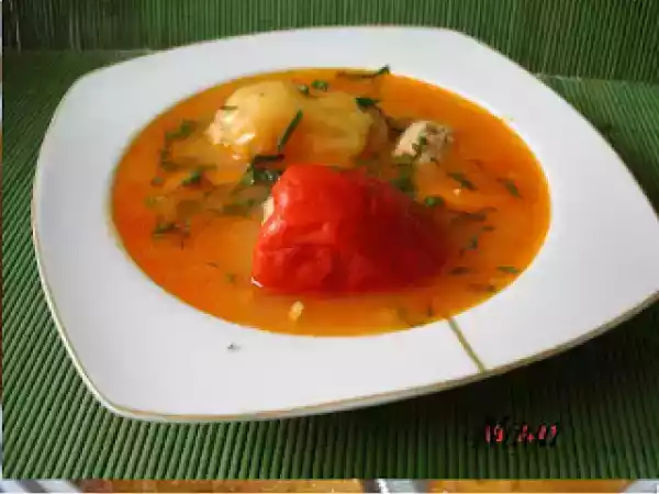 Rețetă Supa de ardei umplut