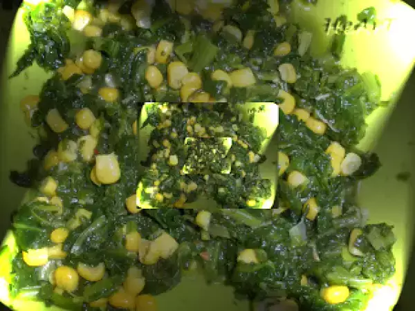 Rețetă Salata de spanac cu porumb