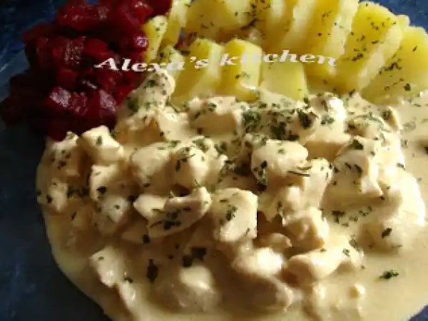 Rețetă Piept de pui cu sos de smantana si mustar