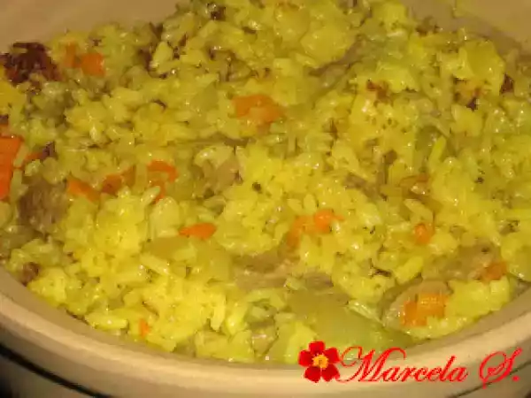 Rețetă Pilaf de orez cu legume si carne de vita