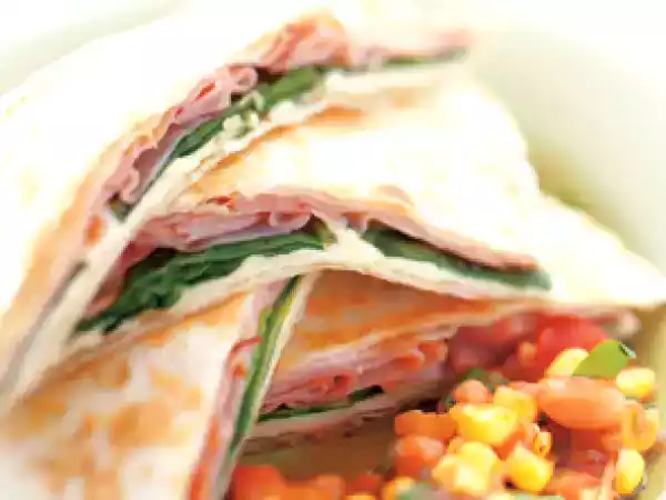 Rețetă Quesadilla cu branza si sunca