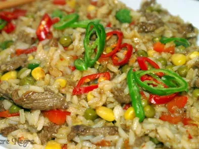 Rețetă Vita cu chili si orez prajit (chili beef fried rice)