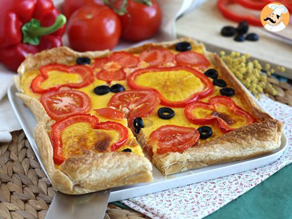 Quiche cu morcovi, ardei si rosii - Preparare etapa 6