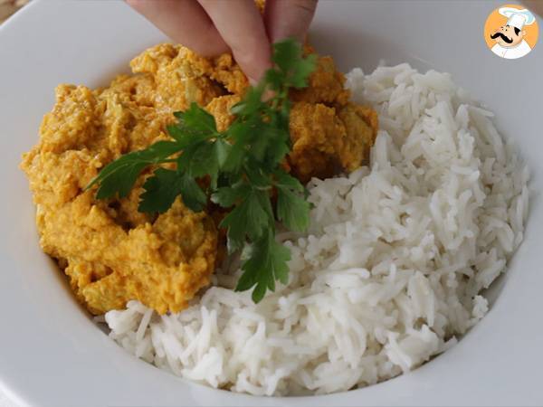 Pui curry în lapte de cocos - Preparare etapa 8