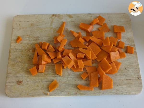 Paste cu dovleac și carne din cârnați - Preparare etapa 3