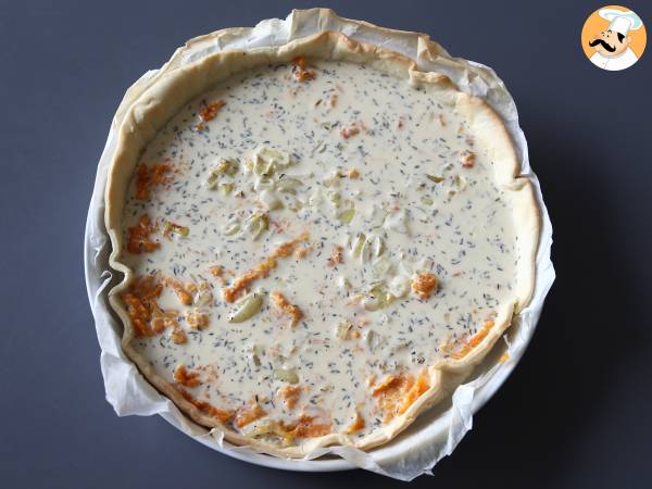 Quiche cu dovleac, pentru o masă simplă și sațioasă - Preparare etapa 4