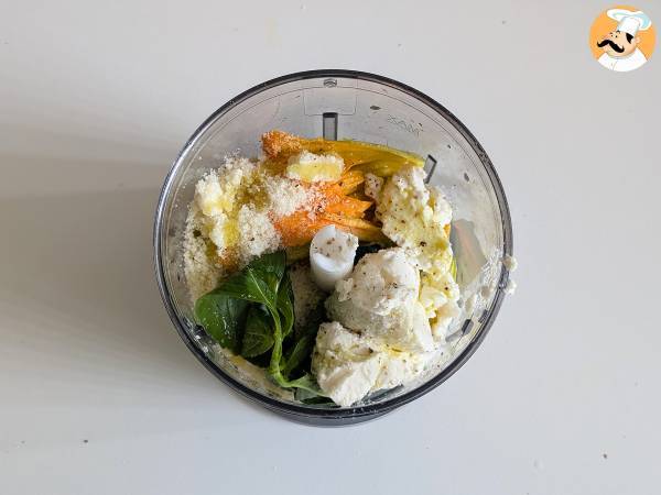 Paste cu flori de dovleac, ricotta și fistic - Preparare etapa 4