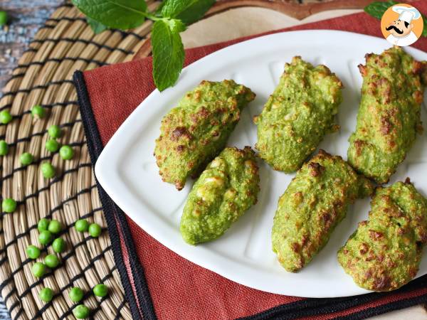 Chifteluțe de mazăre și feta în Air Fryer - Preparare etapa 8