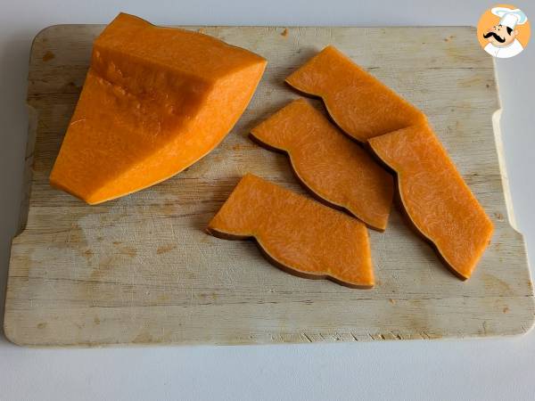 Chipsuri de dovleac în friteuza cu aer - Preparare etapa 1