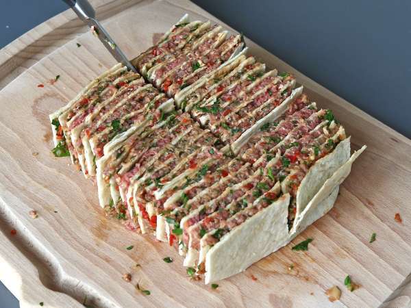 Lavash kebab cu tortilla, faimoasele kebaburi ușor coapte în cuptor! - Preparare etapa 8