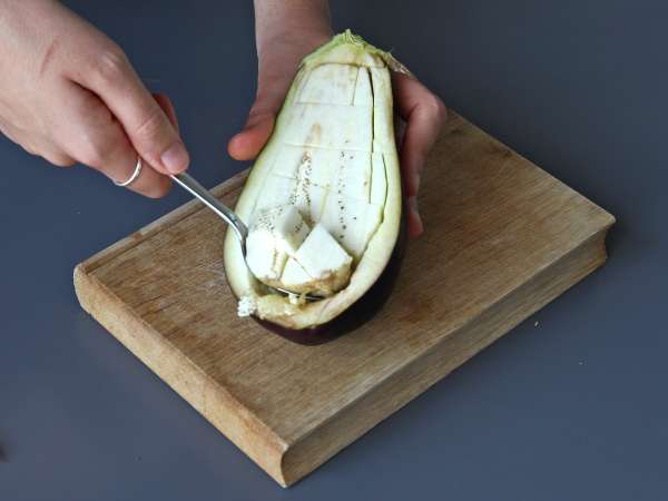 Vinete umplute cu mozzarella gratinată - Preparare etapa 1