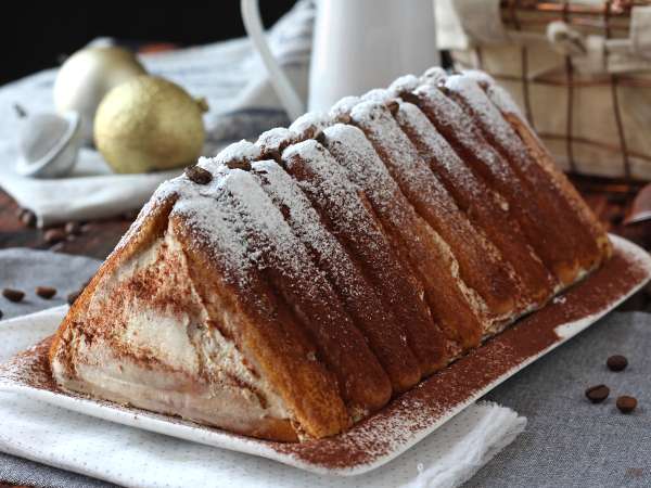 Buștean în formă de tiramisu - fără matriță - pentru iubitorii de cafea - Preparare etapa 10