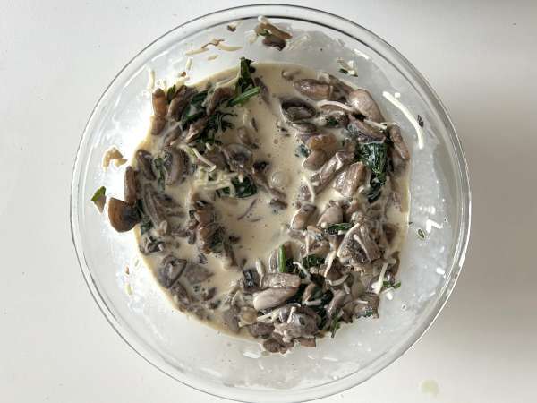 Brioșe cu spanac și ciuperci - Preparare etapa 9