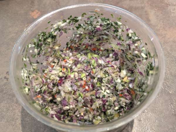 Cod indian de vest acras - Preparare etapa 2