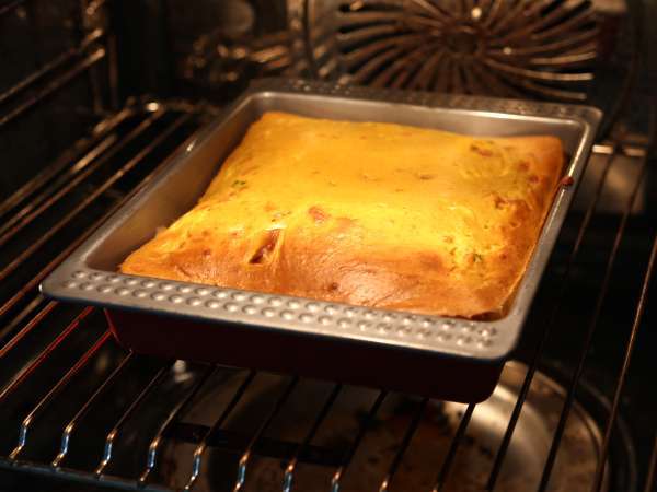 Brownie savuroasă cu sunca, feta și supă de dovleac - Preparare etapa 4