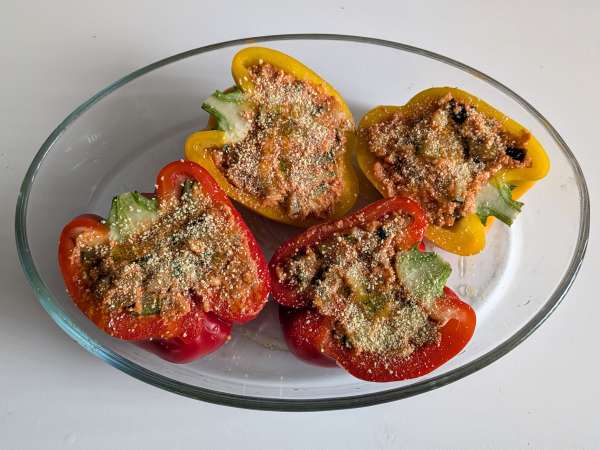 Ardei umpluți vegetarieni la cuptor: rețeta ușoară și gustoasă cu legume și brânză mozzarella - Preparare etapa 7