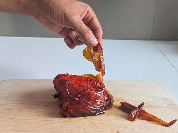 Ardei umpluți și gratinați în friteuza cu aer cald, cu cârnați și brânză scamorza - Preparare etapa 5